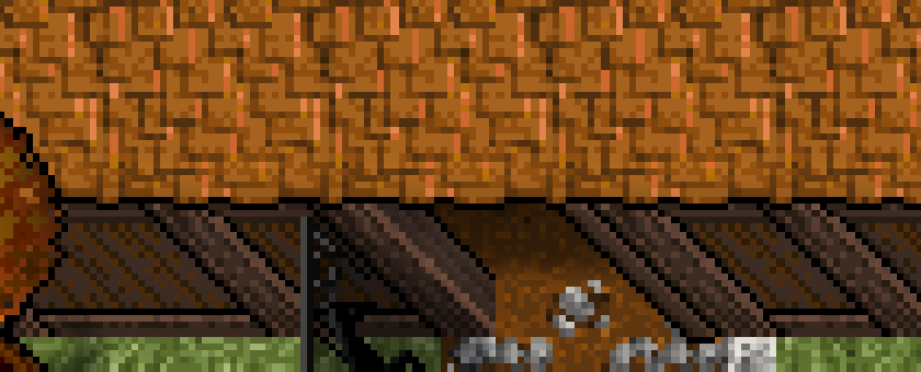 The same roof now, without stripes