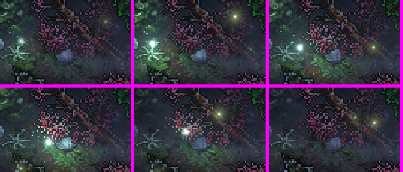 A will-o'-the-wisp over its life: rising, glowing, drifting, fading