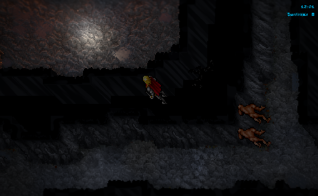 A cave at midday, relit