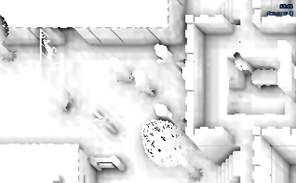 Debug view showing contact shadows