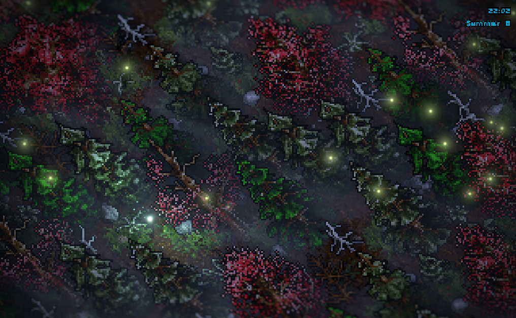 The woods near Yew at night, relit
