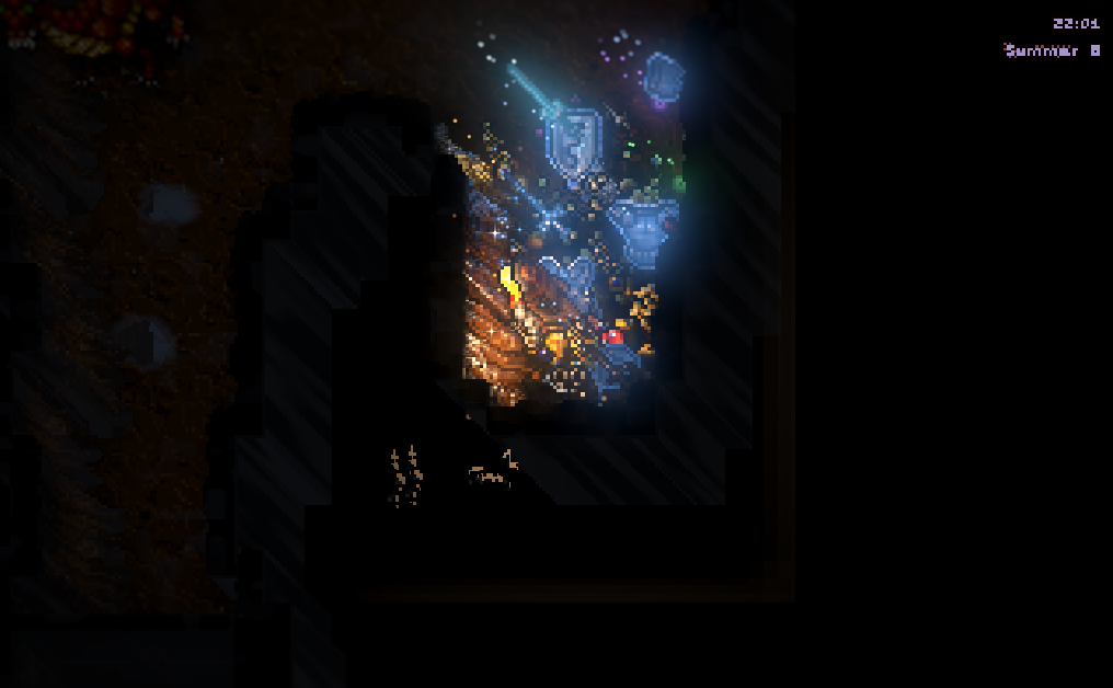 A dungeon treasure room, relit
