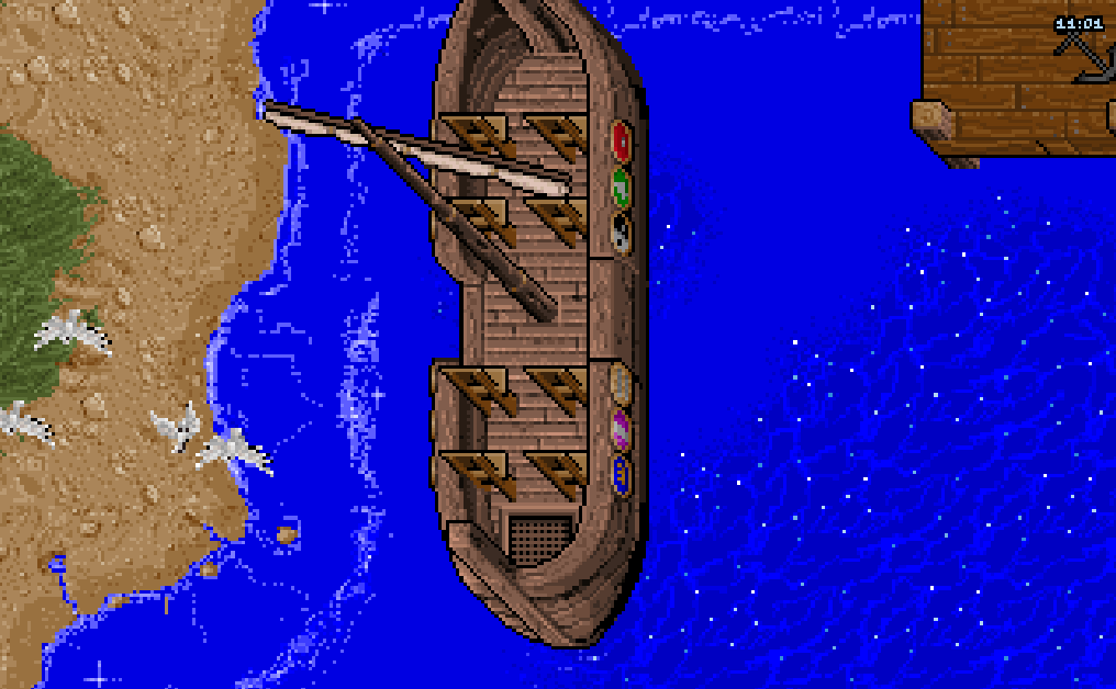 A ship sailing, original