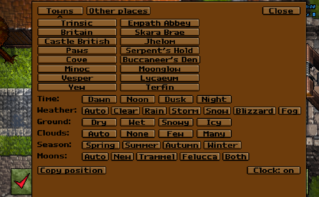 The test window over the game
